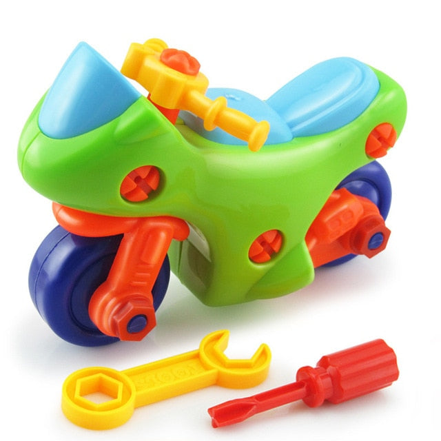 DIY 3D Rompecabezas Motorcycle Juguete para Niños - Temprano Aprendizaje Educación Screw Nut Assembly Juego