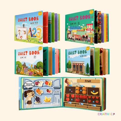 QuietBook libro Montessori – los cuatro temas