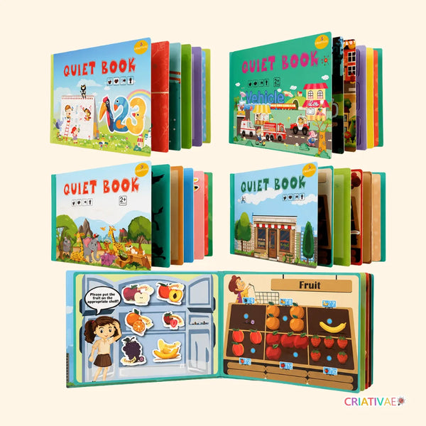 QuietBook Criativae - Libro Montessori de Actividades con Velcro