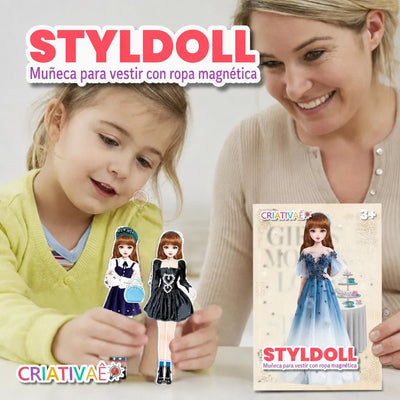 Styldoll Criativae - Muñeca para Vestir con Ropa Magnética