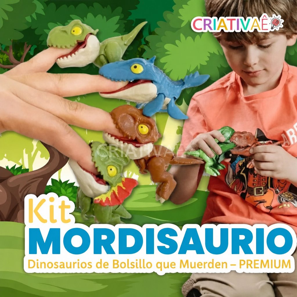 Mordisaurio Criativae - Dinosaurios de Bolsillo que Muerden el Dedo