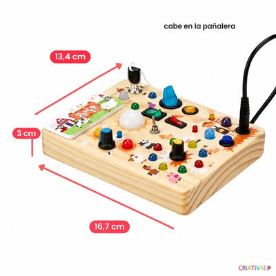 Busy Kids Criativae - Panel Sensorial Montessori con Luces
