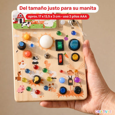 Busy Kids Criativae - Panel Sensorial Montessori con Luces