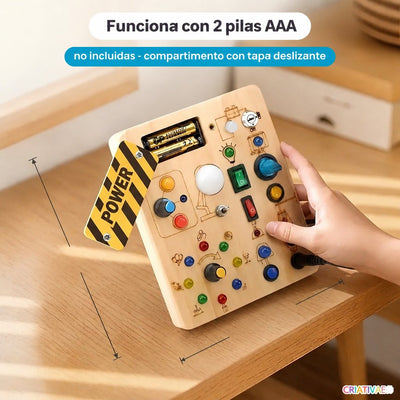 Busy Kids Criativae - Panel Sensorial Montessori con Luces