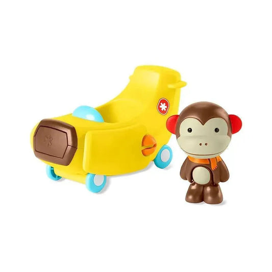 Skip Hop Zoo Team Monkey Figurine Auto Avión Juguete
