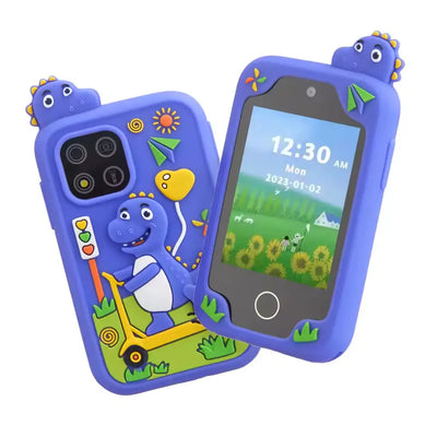 Teléfono Educativo Multifuncional para Niños Juegos, Música y Aprendizaje Azul