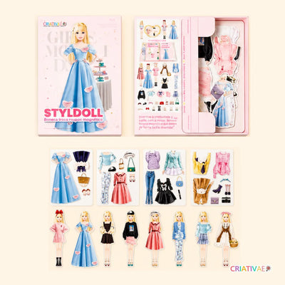 Styldoll Criativae, Muñeca para Vestir con Ropa Magnética