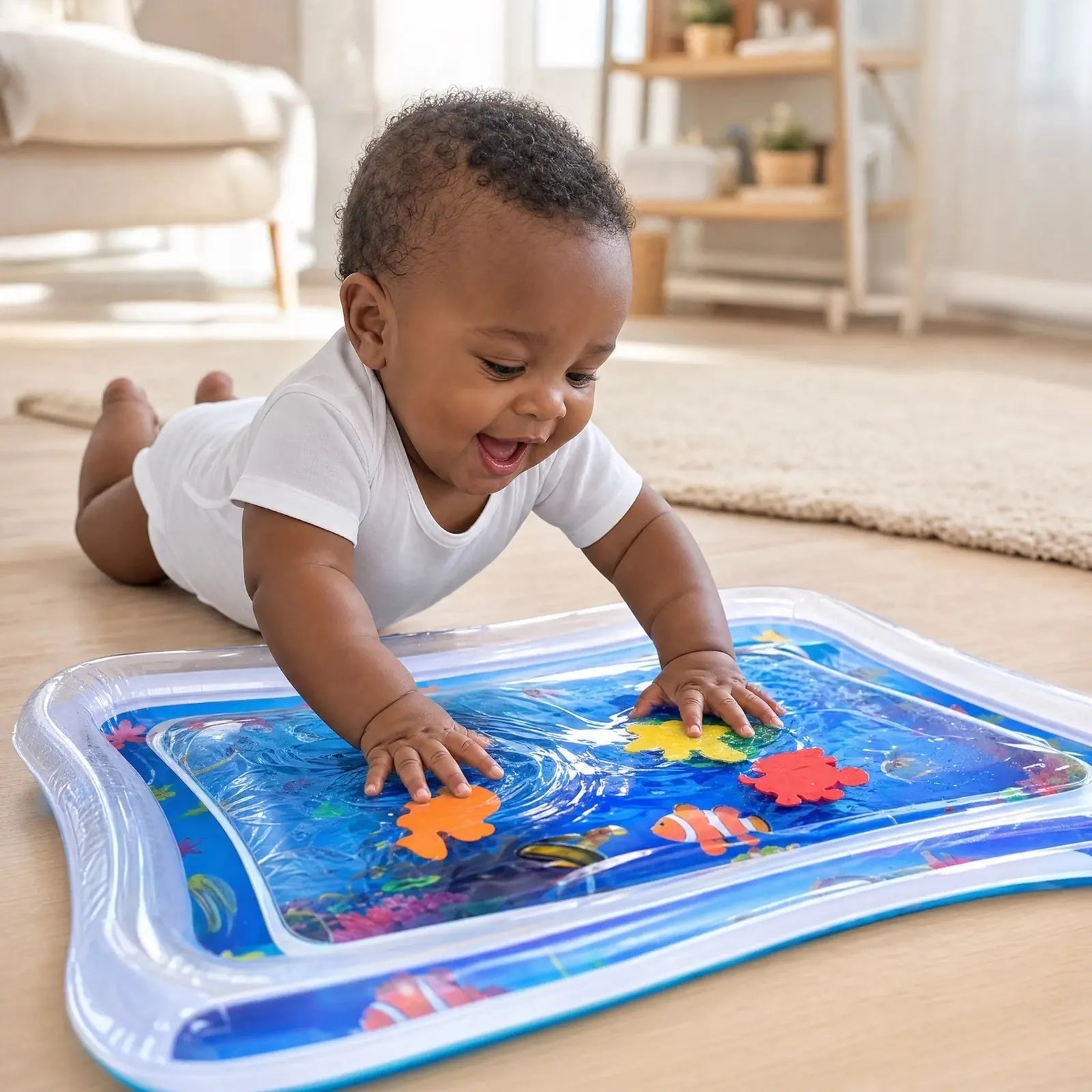 Tapete de Agua Criativae, Tapete Sensorial Inflable para Jugar Boca Abajo, vista 2 de 6